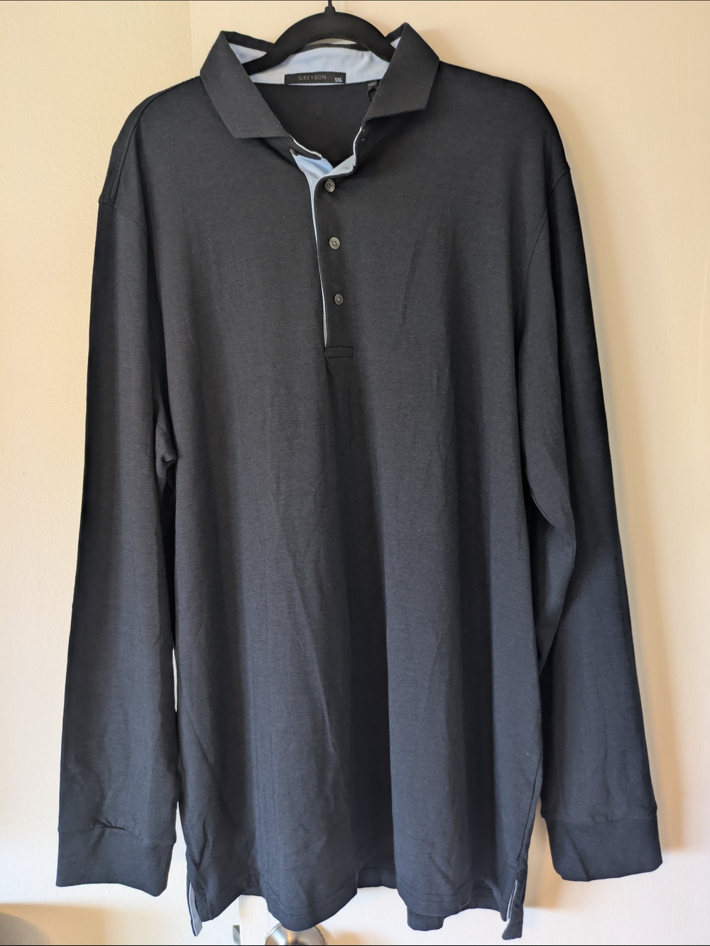 Greyson Men's Long Sleeve Polo Shirt - Black- XXL (NWT)